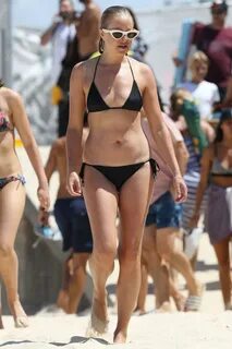 Airlie Walsh in Black Bikini on the beach in Sydney. 
