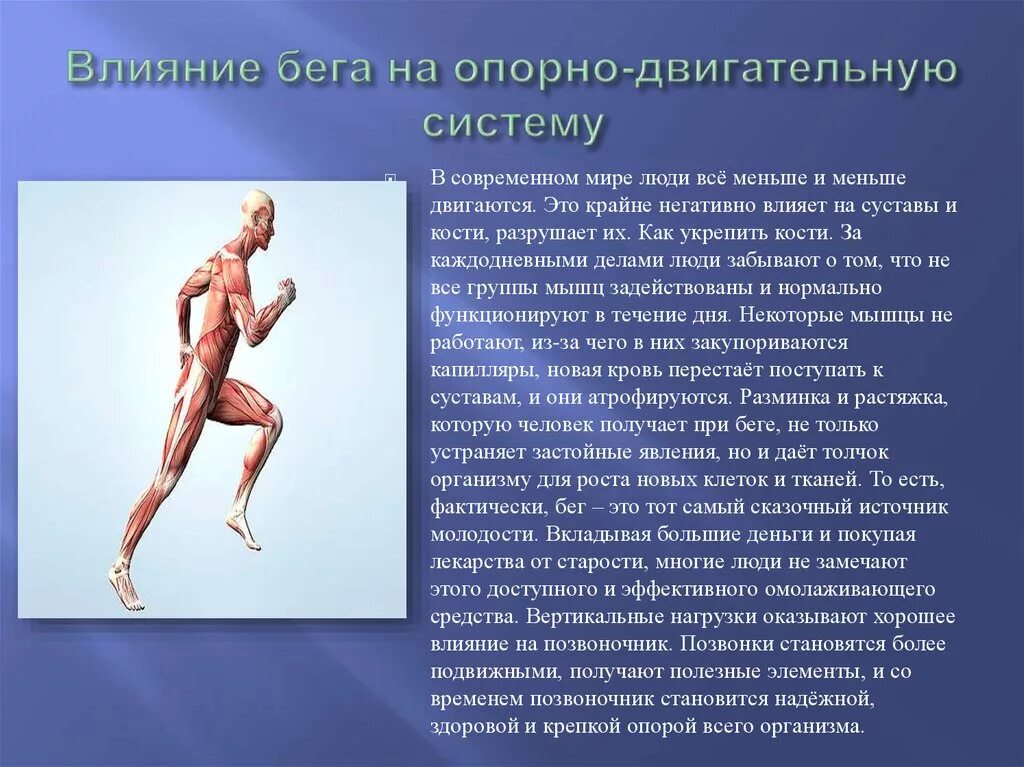 Полезно с точки зрения. Влияние бега на опорно двигательную систему. Влияние бега на здоровье человека. Влияние бега на организм и здоровье человека. Влияние спорта на опорно двигательный аппарат.