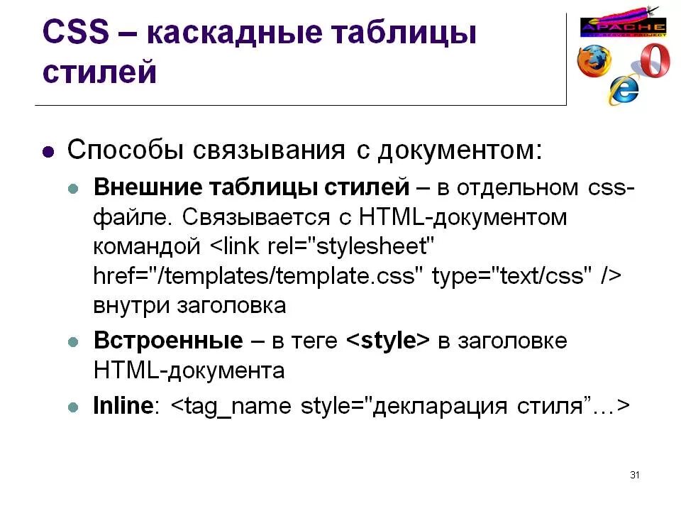 Способы подключения каскадных таблиц стилей. Каскадные таблицы стилей CSS. Каскадные таблицы стилей в html. Таблица стилей Style.CSS.