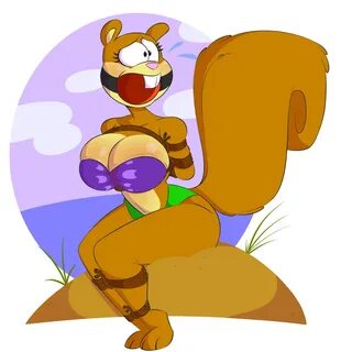 sandy cheeks, spongebob squarepants, bikini, bondage, furry, gag, solo, squ...