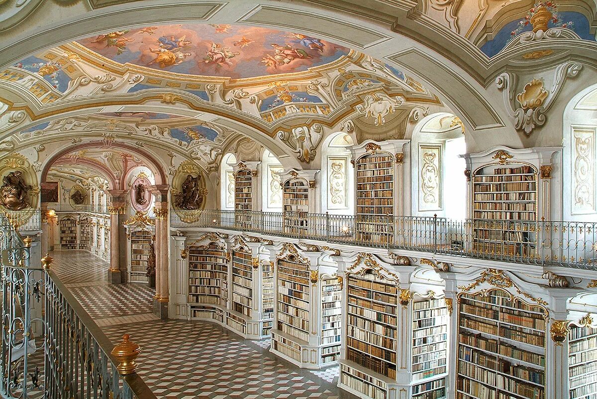 Монастырь аббатство Адмонт. Библиотека. Аббатство Эдмонт. Австрия.. Библиотека аббатства Адмонт. Библиотека Адмонт Австрия.