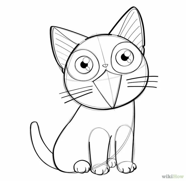 Котики которые можно срисовывать. Рисунки для срисовки лёгкие. котик рисунок. раскраска. котики. рисунок кошки для срисовки.
