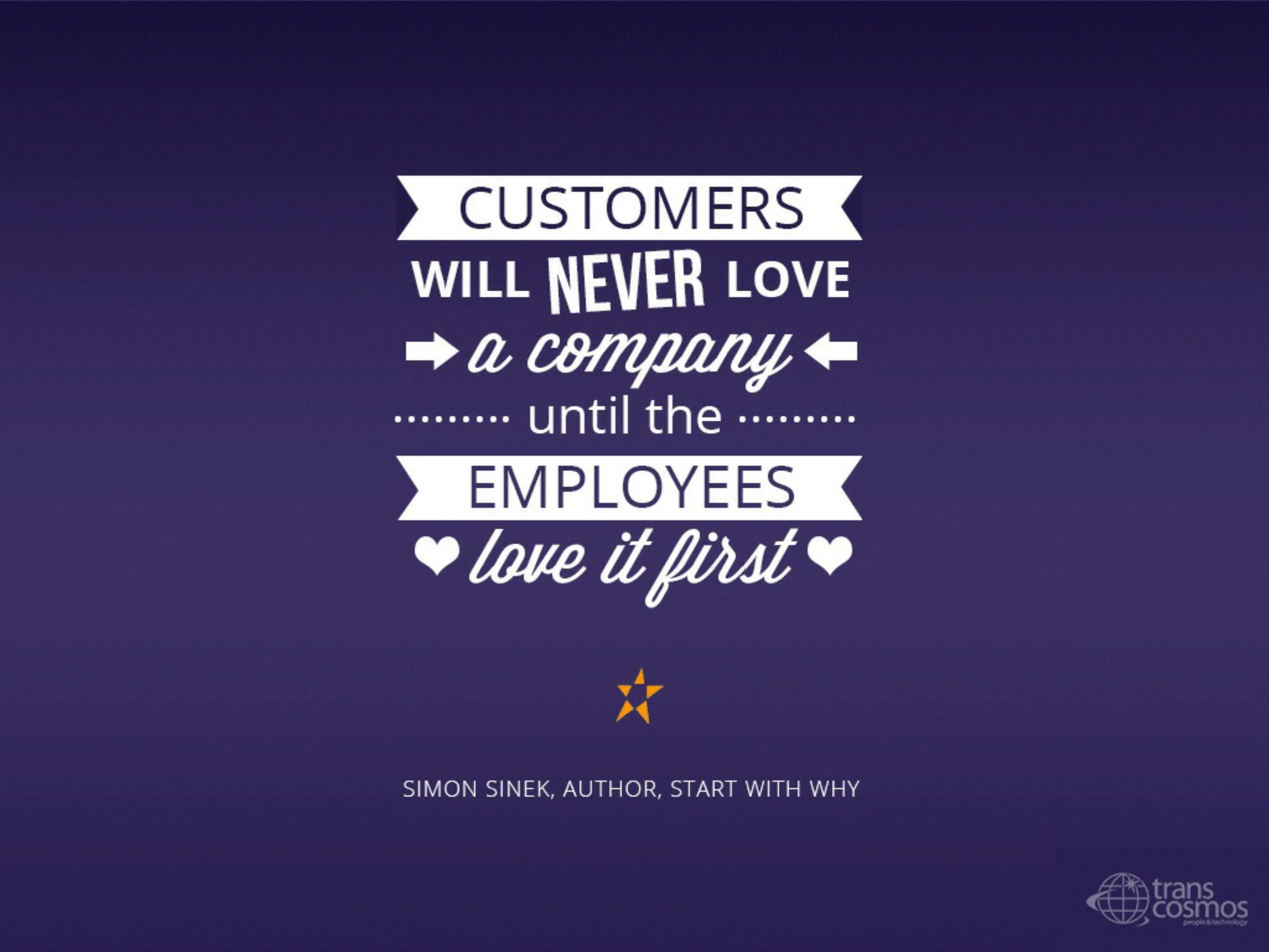 It s a never love. Simon Sinek "start with why". Quotes about Employees. “Customers will never Love a Company until the Employees Love it first.”- Simon Sinek. Quotes about job.