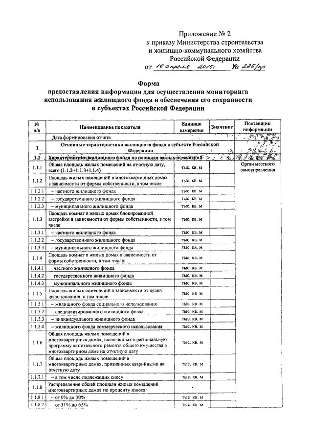 Приказ Минстроя. Приказ 44 Минстроя. Министерство строительства приказ 2015. Мониторинг использования жилищного фонда.