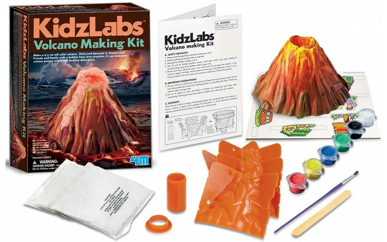 набор для опытов «извержение вулкана, раскрась вулкан». лаборатория пришельцев learning resources. наборы вулканы. набор вулкан для детей. экспериментариум набор для опытов.