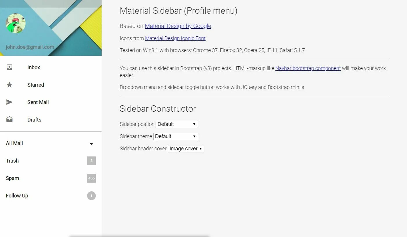 Profile menu. Material design меню. material sidebar. material design sidebar. sidebar menu design.
