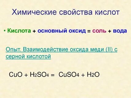 Оксид меди ii серная кислота уравнение