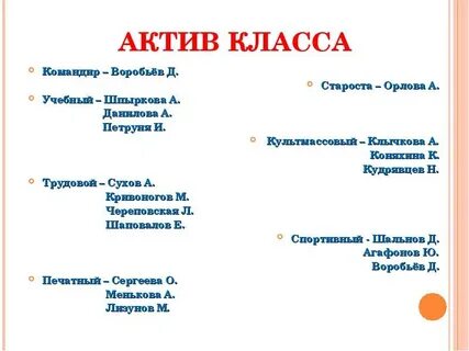 Актив 1 состав