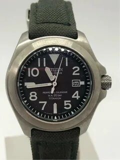 *CITIZEN Citizen GN-4W-UL Eko-Drive titanium military wristwatch. 