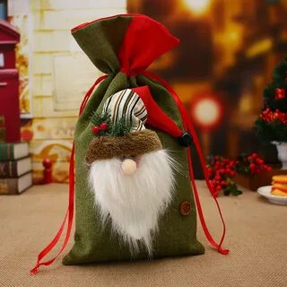 Купить Рождественский мешок конфет Санта Клаус Снеговики мешочек Дети сумка для 