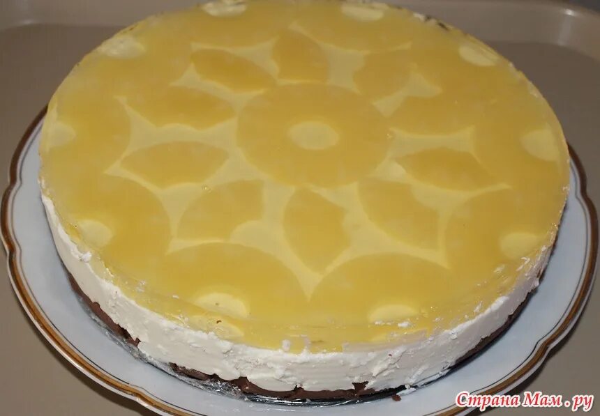 торт со сгущенкой и ананасами