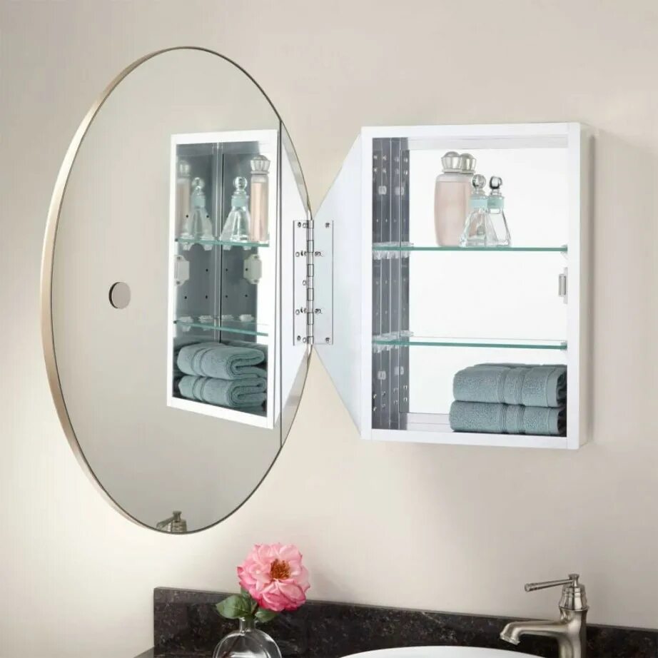 Полка с зеркалом купить ванну. Овальный зеркальный шкаф ASM 810. Зеркальный шкаф cielo Catino Oval Box 90х50 см (CASPCO). Зеркало-шкаф "Керса 02л". Зеркало в ванную комнату с полкой.