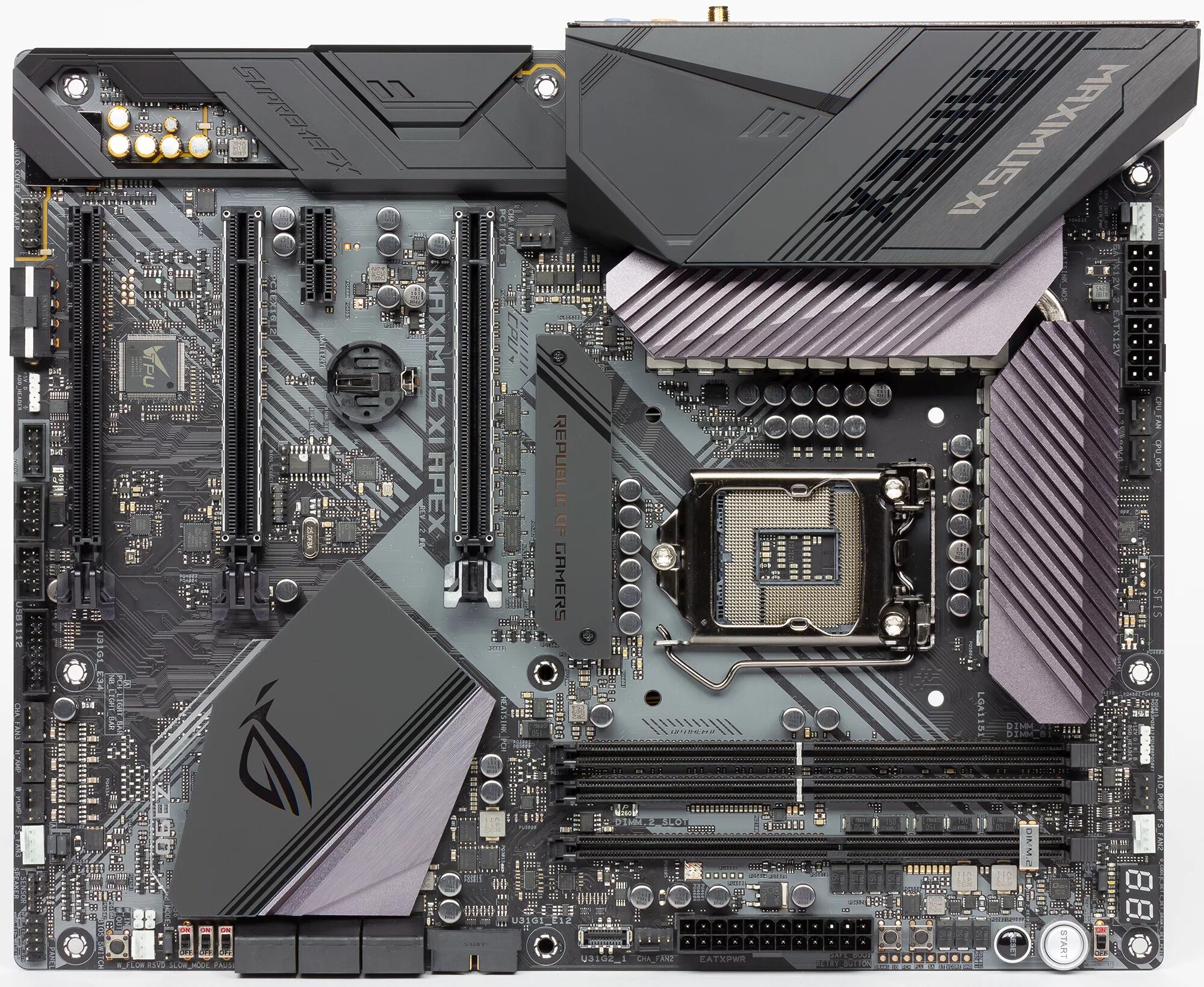 Асус материнский ремонт. ROG Maximus XI Apex z390. ASUS ROG Maximus XI Apex. Vfnthbycnrfz gkfnf FCEC ROG Maximus. Материнская плата z390 ASUS Apex.