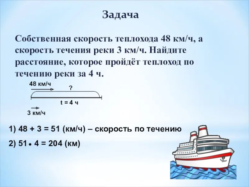 Какое расстояние корабль. Задача на скорости по течению реки. Как решаются задачи на движение по реке. Как решить задачу по скорости течения реки. Задачи на скорость течения реки.