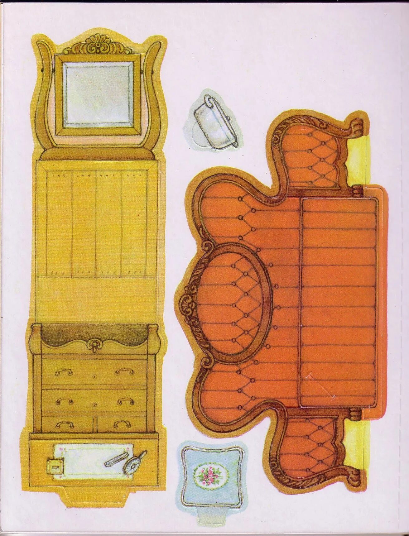 Мебель для бумажных кукол. Бумажная мебель для кукольного домика. Развертка мебели для кукол. Распечатки для кукольного домика мебель.