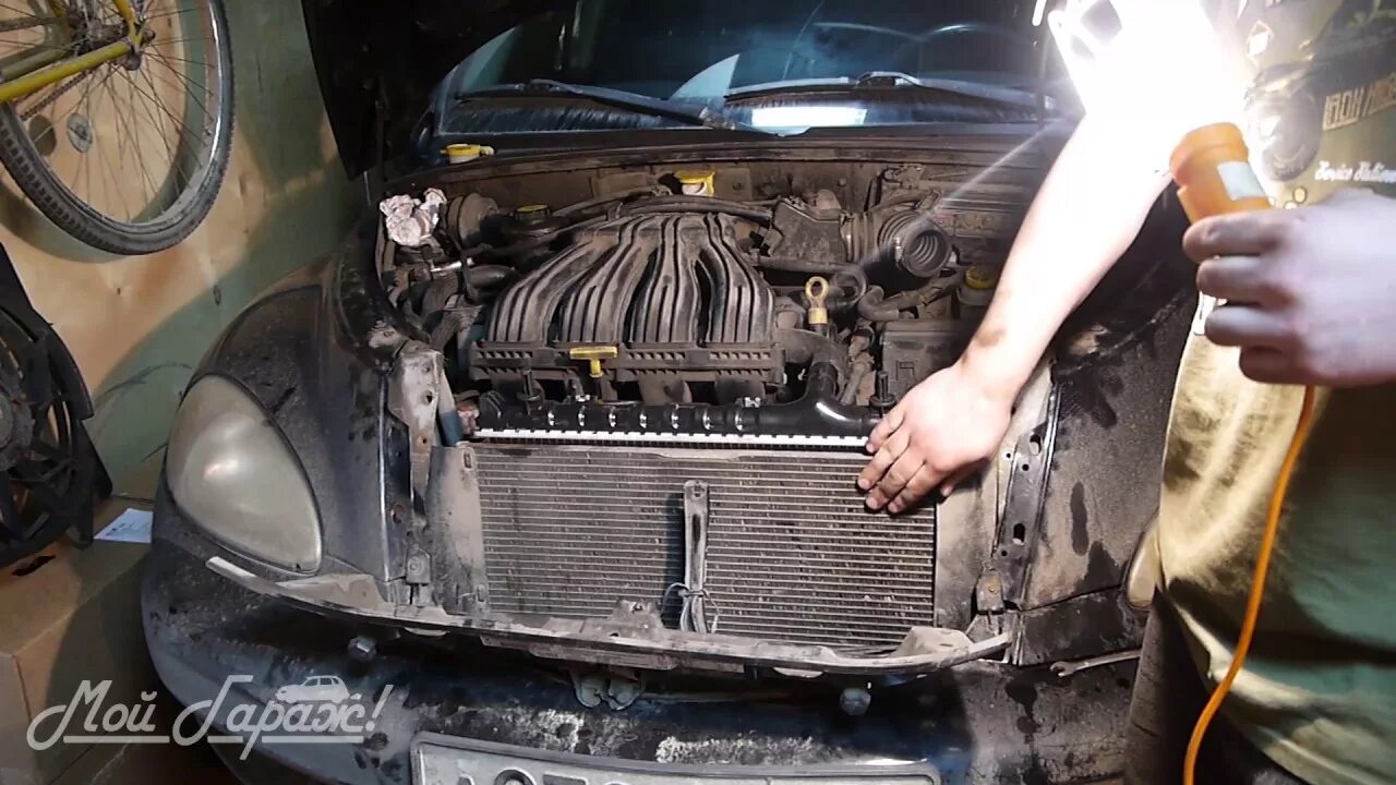 Замена радиатора кондиционера/коробки передач - Chrysler Sebring (2G), 2,7 л, 20