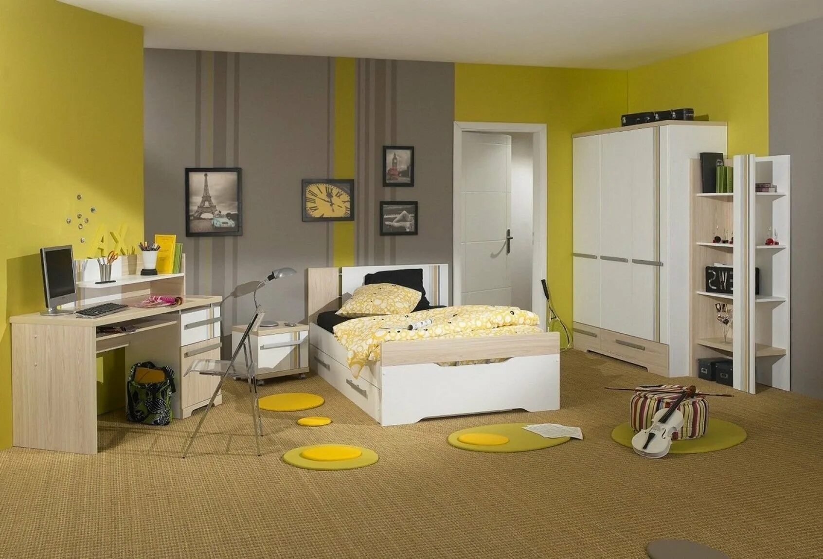 Детская мебель серая. Комната в желтом цвете. Детская комната в желтом цвете. Серо желтая детская комната для подростка. Детская комната в серо-желтом цвете.