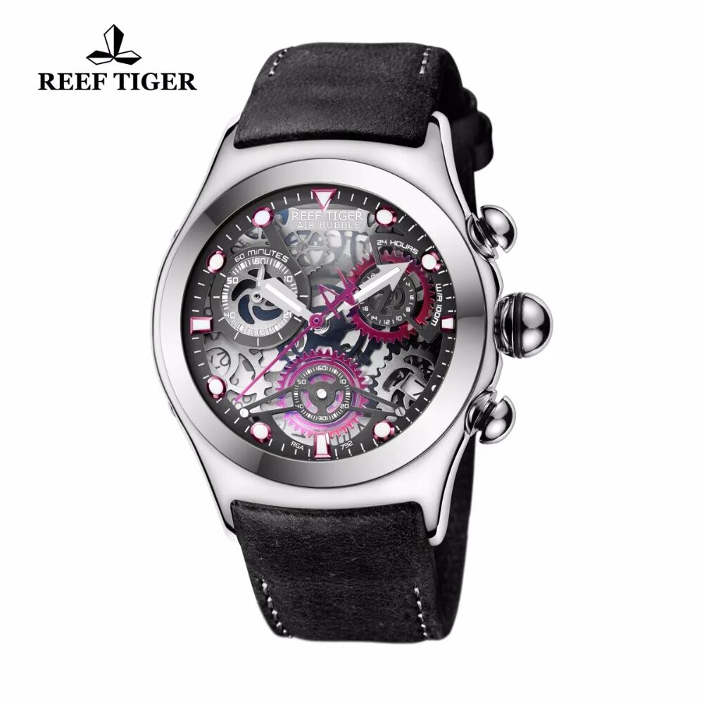 Наручные часы с датой. Reef Tiger. Часы Tiger Bubble. Reef Tiger Air Skeleton. Reef Tiger Air Bubble.