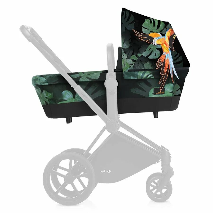 Cybex priam люлька. Люлька Cybex Birds Priam Platinum. Коляска Cybex Priam Birds of Paradise. Cybex Priam люлька Birds.