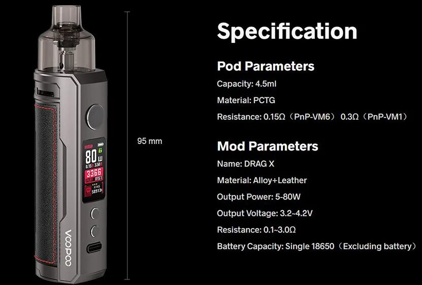 Драг х сколько ватт. Набор voopoo drag x pnp-x kit. drag x mod pod. drag x 80. драг 1 вейп характеристики.