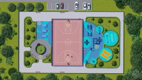 Спортивная площадка вид сверху