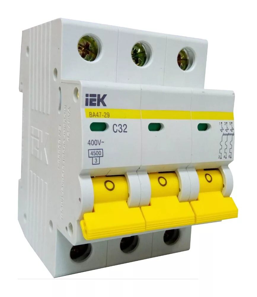 Счетчик автоматика. Автоматический выключатель ва47-29 3р 32а 4,5ка. Выключатель автоматический ва47-29 3р 32а 4,5ка с IEK. Автоматический выключатель ИЭК ва47-29 3р 32а. Автоматический выключатель ва47-29 3р 32а.
