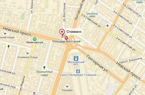 Карта спб маяковская