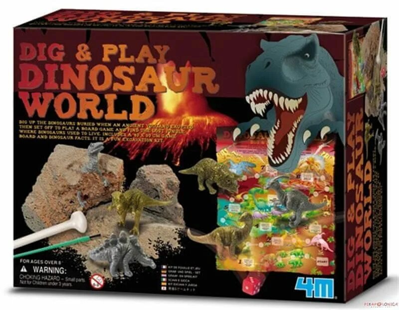 Набор для опытов "время динозавров", вулкан и раскопки. Карта раскопков динозавров. Настольные игры про динозавров бумажные. Детская настольная игра вулканы и динозавры.