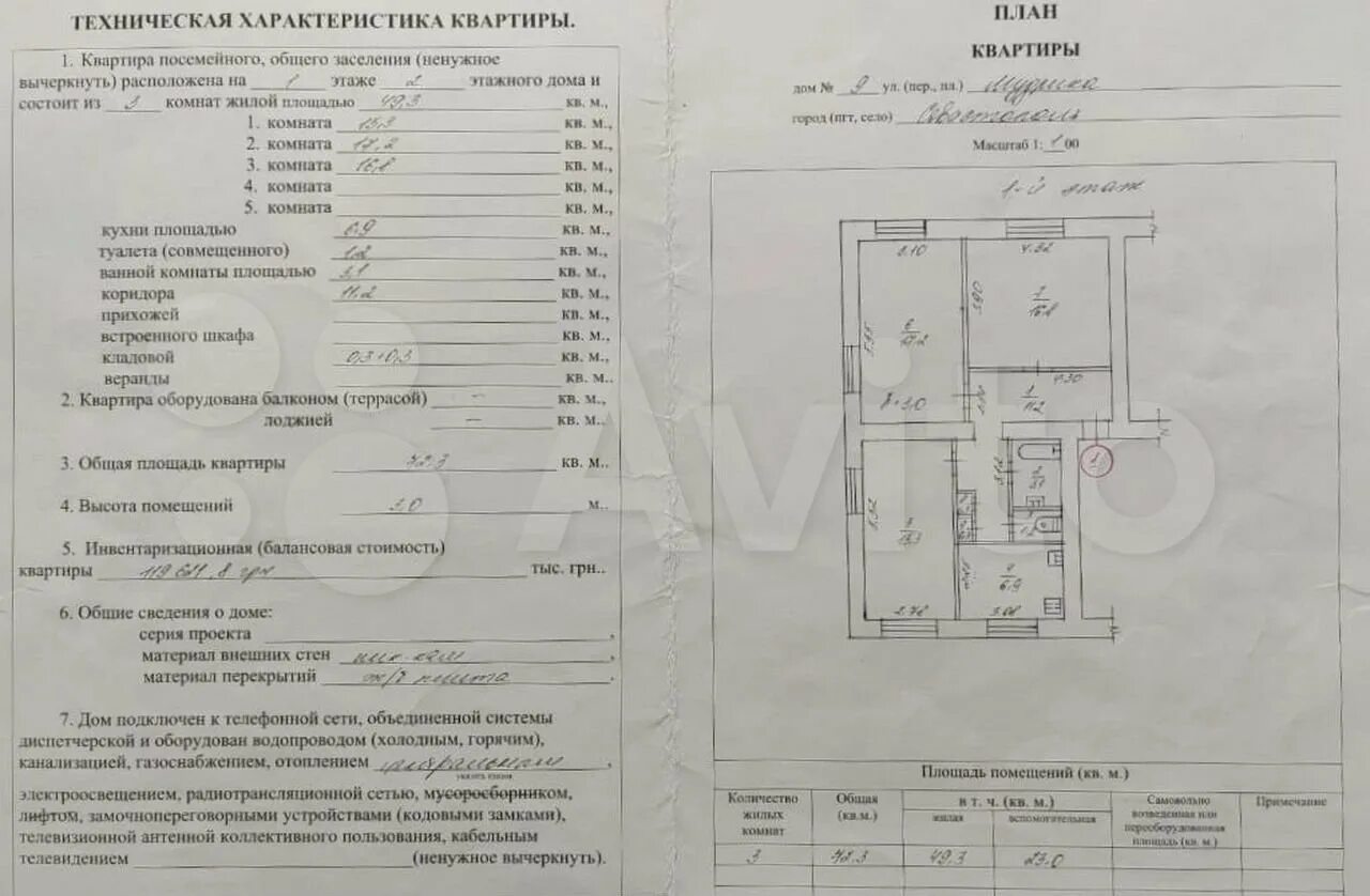 Купить 1 квартиру авито севастополь. Планировка квартиры в г. Инкерман на Менжинского,18 кв.113.