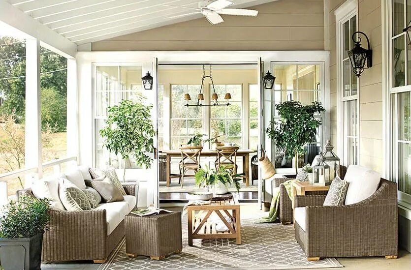20 Stück moderne Sunroom Möbel, die Persönlichkeit zur Veranda hinzufügen - Neue