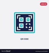 Two color qr code icon from delivery and logistic Vector Image
