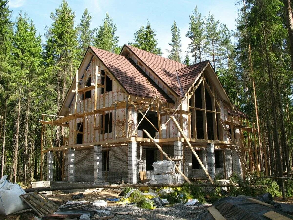 Строительство коттеджей ask vrn stroy ru. Стройка домов. Стройка коттеджа. Строящийся коттедж. Постройка дома.