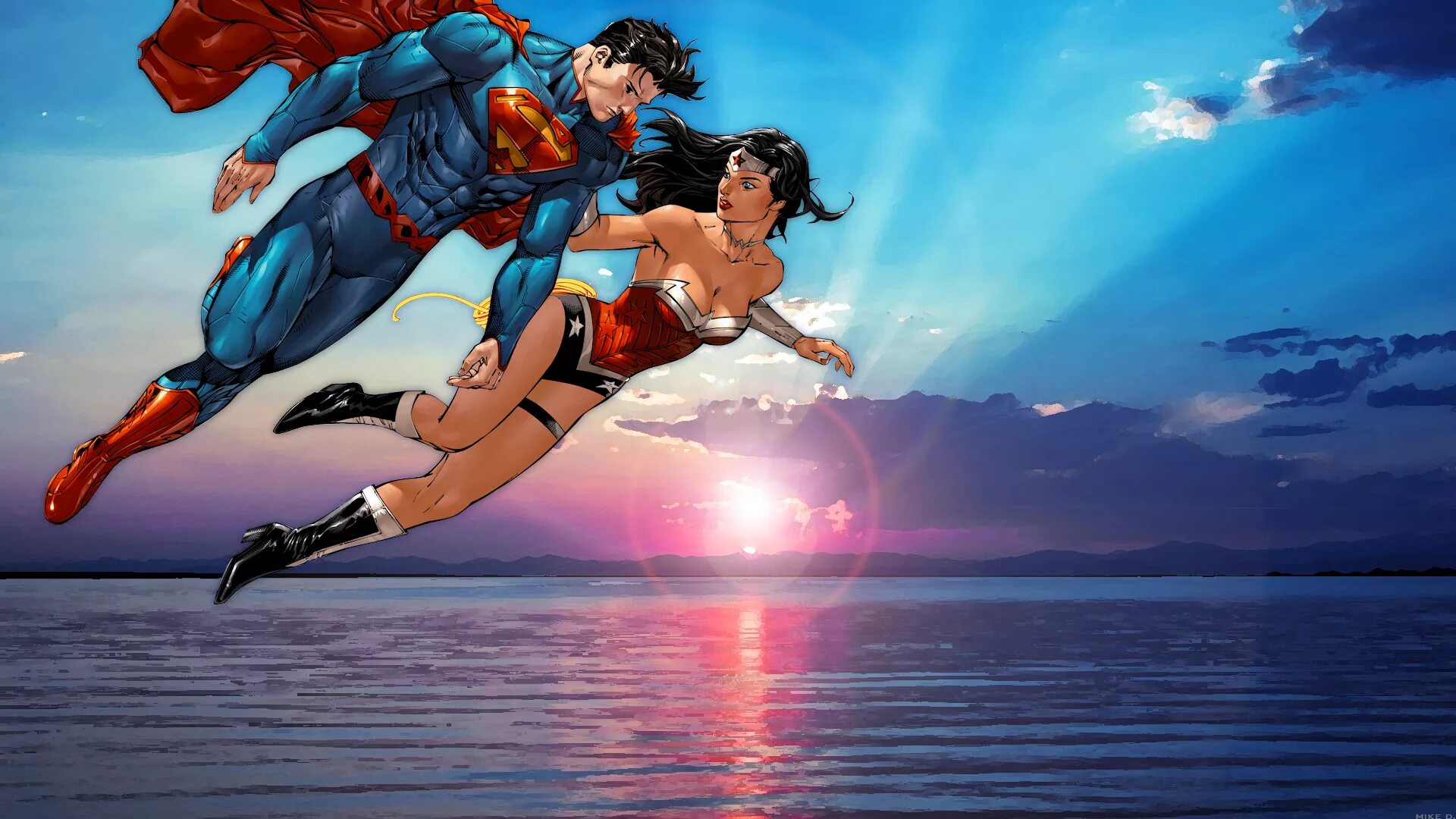 Wonder это. Супермен и Вандер Вумен. Супермен и чудо женщина. Чудо женщина Марвел. Девушка Супермен.