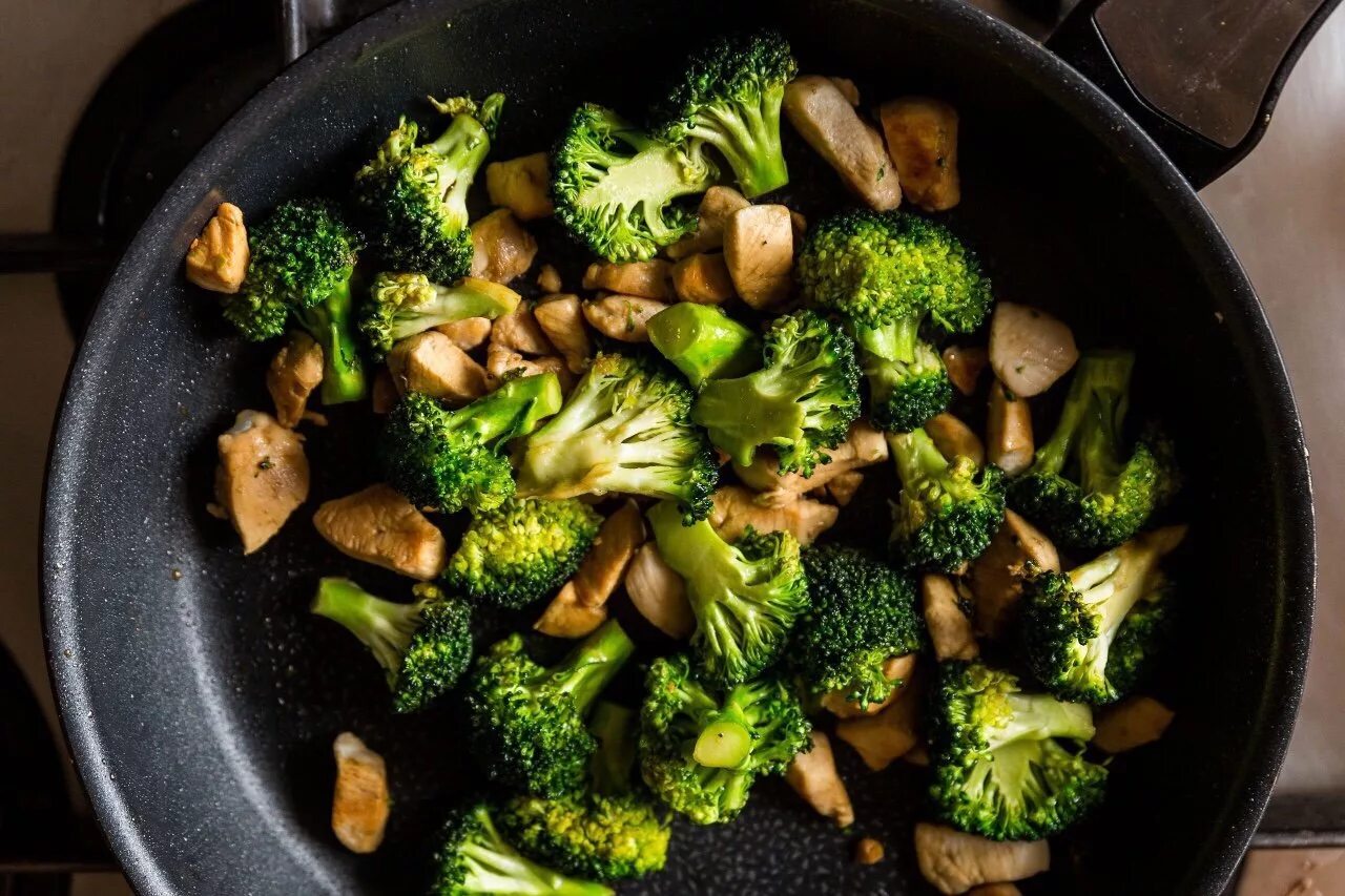 One-Pan Creamy Garlic Chicken + Broccoli