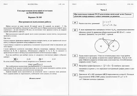 Диагностические работы по математике профиль