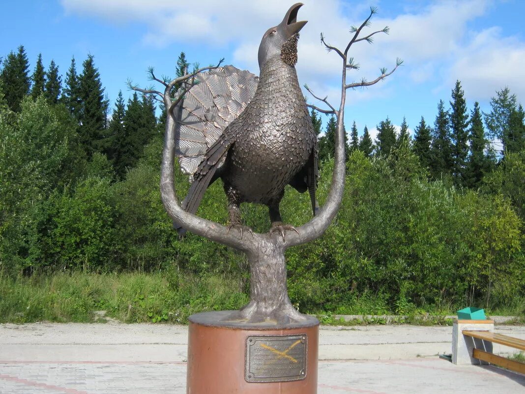 Город сосногорск. Город сосногорск. Сосногорск республика коми. Токующий глухарь сосногорск. Памятник токующий глухарь в сосногорске.