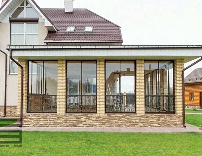 Варианты облицовки домов с террасой: статьи от компании Строймир+