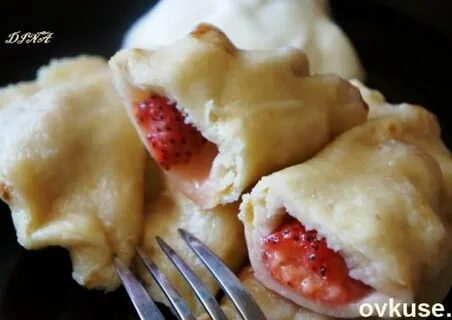 Вареники с клубникой на пару пышные рецепт