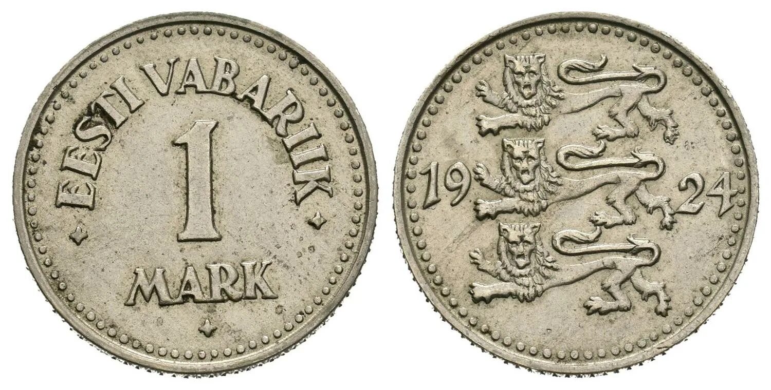 Est 20. Финляндия 50 пенни 1921 год. Монета 1 марка 1922 Эстония. 3 Марки 1919 г. Эстония. VF+.