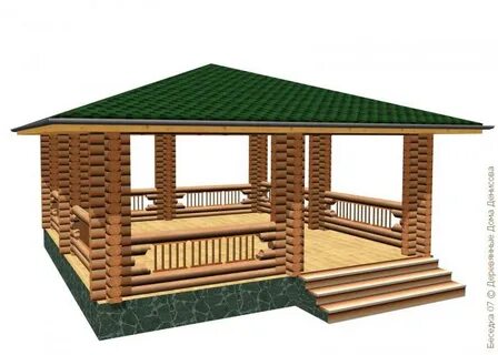 Беседка размером 6 на 4