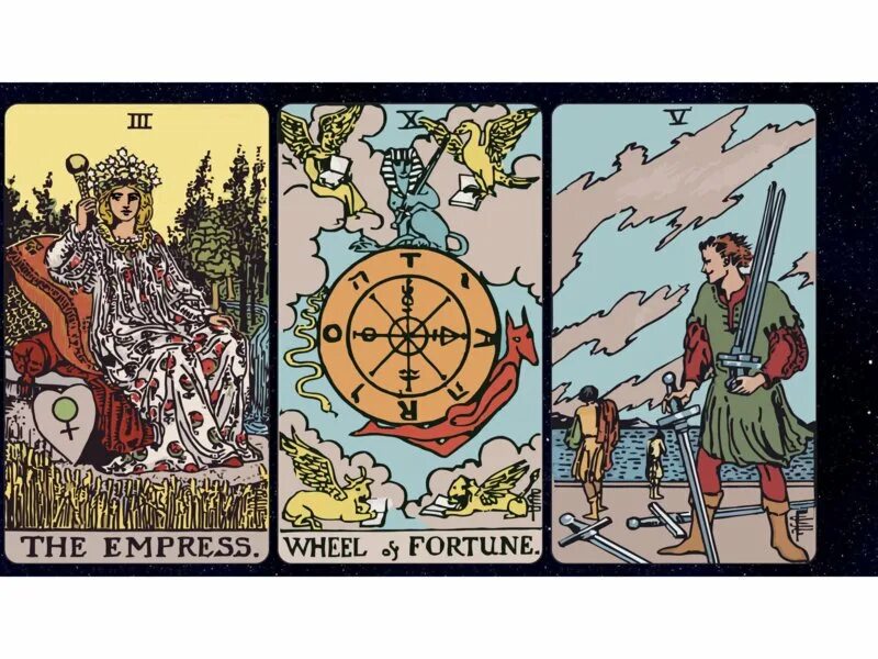 колесо фортуны и рыцарь жезлов