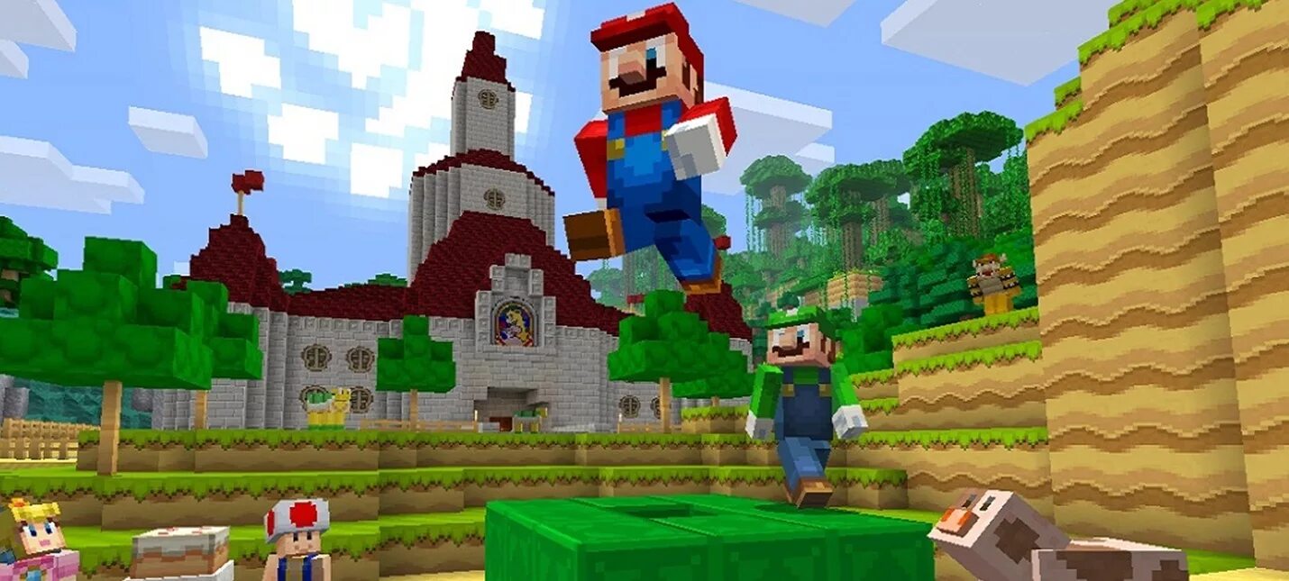 Майнкрафт играть 5 лет. Nintendo Switch игры Minecraft. Игра майнкрафт на Нинтендо свитч. Майнкрафт Марио Нинтендо. Игра Марио и майнкрафт Нинтендо свитч.