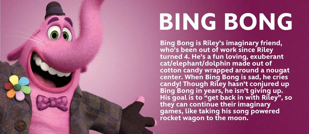 Bing bing bong. Inside out Bing bong. Inside out characters. Бинго Бонго из головоломки.