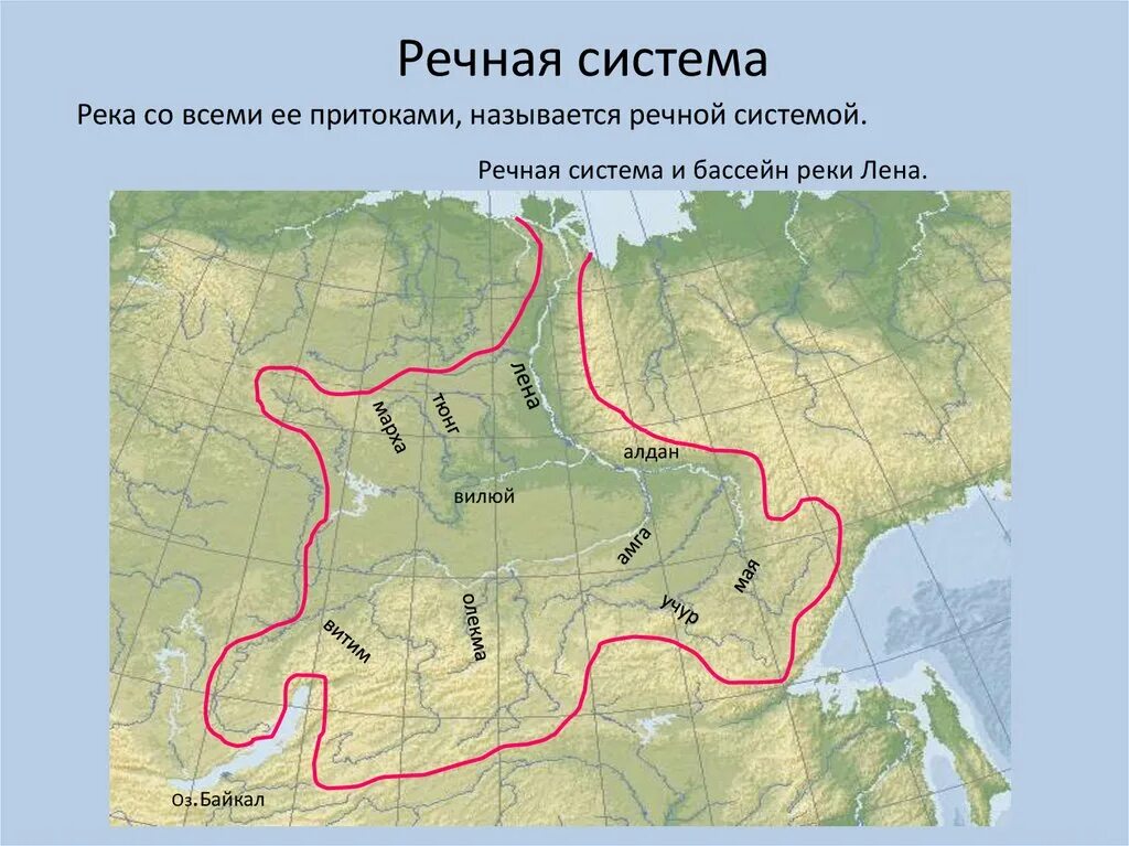 Лена левые и правые притоки. Бассейн реки Лена 6 класс география. Границы бассейна реки Лены. Бассейн реки Лена на контурной карте. Граница речного бассейна реки Лена.