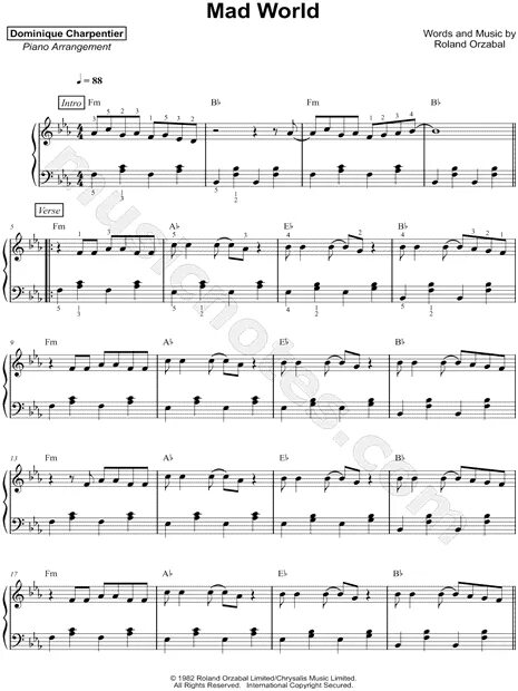 Mad world ноты. Mad world ноты для фортепиано для начинающих. Mad world песня. Mad world ноты для фортепиано. Mad world слова.