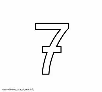 Цифра 7 черно белая