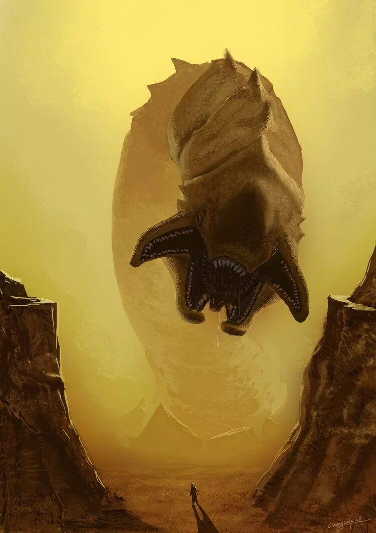 Монстры пустыня арт. Desert behemoths sandworms. Desert behemoths sandworms. Хорхой гигантский червь. Червь гигант монстр дюна.