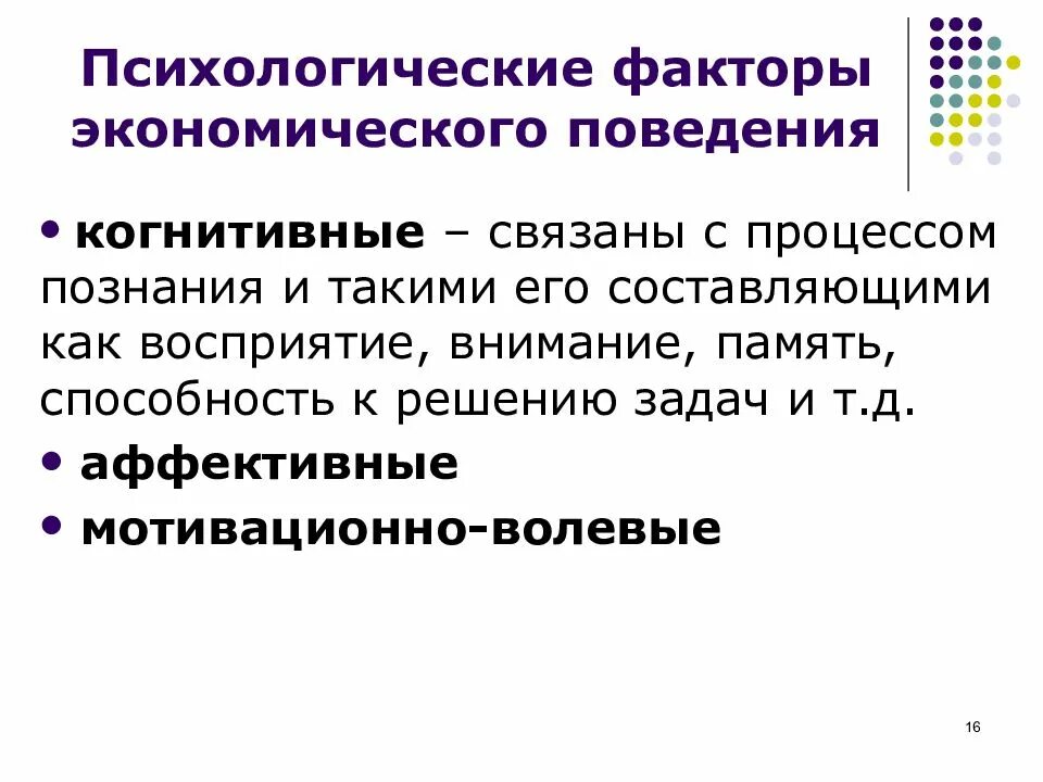 Факторы определяющие поведение людей