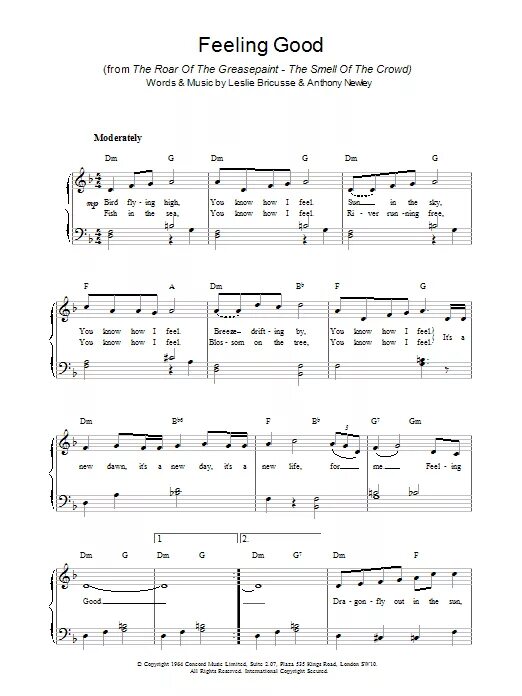 Feel good Ноты для фортепиано. Feeling good на пианино Ноты. Feeling good Ноты для фортепиано. Feeling good Nina Simone Ноты для фортепиано. Feelings ноты