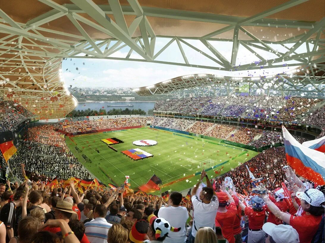 место проведения чемпионата по футболу